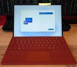 Microsoft Surface Pro X 13 inch - SQ1 CPU/8GB RAM/128GB SSD/Red Keyboard & Pen - Photo 1/9