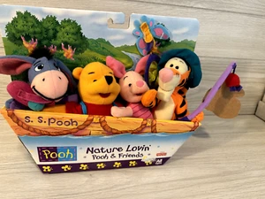 Nature Lovin Winnie Pooh and Friends Angeln Plüsch Set Vintage Mattel 1998 Neu - Bild 1 von 11