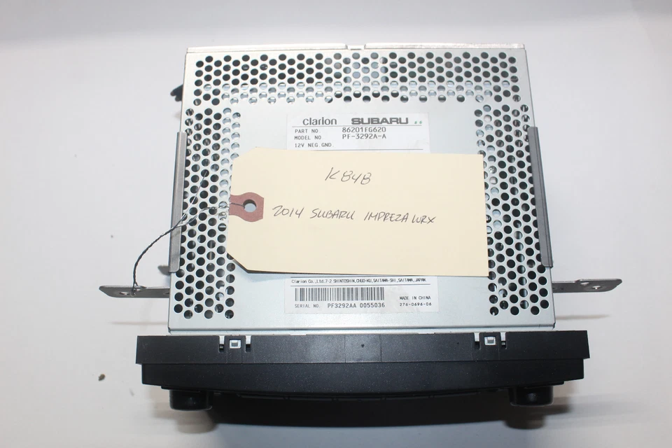 2011-14 SUBARU IMPREZA WRX HEAD UNIT STEREO CD/AUX/RADIO AM/FM K848 - Image 1 of 4