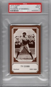 1975 FLEER #14 TY COBB PIONEERS OF BASEBALL PSA - Picture 1 of 2
