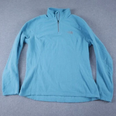 Pullover The North Face 1/4 Cremallera Mujer Mediano PolarTec Polar Azul Manga Larga Foto 1 de 4