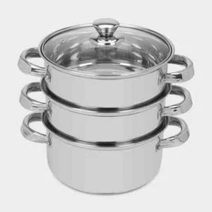 3 Tier Stainless Steel Steamer Meat Vegetable Cooking Steam Pot Kitchen Tool NEW - Picture 1 of 4