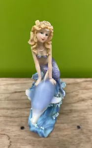 More details for mermaid riding dolphin ornament