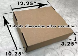 25 12x10x3 TAPE FREE M Box Packaging Box Cardboard Corrugated Packing Shipping - Picture 1 of 6