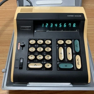 Panasonic 805 Retro elektronischer Tischrechner mit Tasche - getestet - Bild 1 von 9
