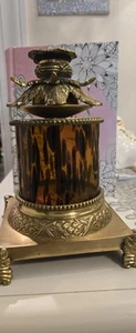 Vintage Bombay Co Schildpatt goldfarben Indien Hindi Regal Tischdeko atemberaubend - Bild 1 von 11