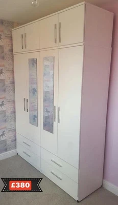 Brand New 4 Doors Cupboard With Top Boxes,  Many Colours,  Free Delivery ❤️  - Image 1 of 4