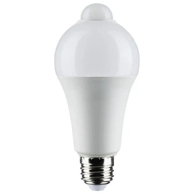 12 Watt A19 LED - White - 3000K - 1050 Lumens - 120 Volt - PIR Sensor - Non-Dimm - Image 1 of 4