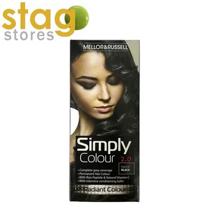 Mellor & Russell Simply Permanent Hair Colour - 2.0 Natural Black - Multibuy - Picture 1 of 7