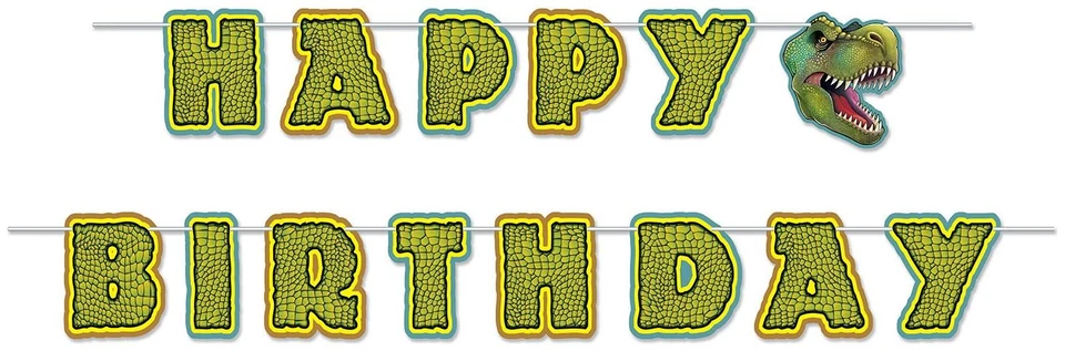 Стример динозавров на день рождения размер 6 дюймов x 10 футов для Хэллоуина - Beistle - Изображение 1 из 1