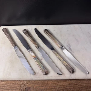 Oneida Community MILADY Silverplate 1940 Silverware Flatware Dinner Knives (5) - Picture 1 of 8