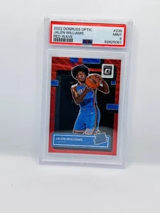 2022 Donruss Optic Red Wave Jalen Williams PSA 9 RC Rookie #235 Prizm - Foto 1 di 2