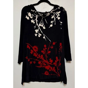 Chico's Travelers Dark Academia Tunic Top Size 2 Large Quiet Luxury Capsule Knit - Picture 1 of 5