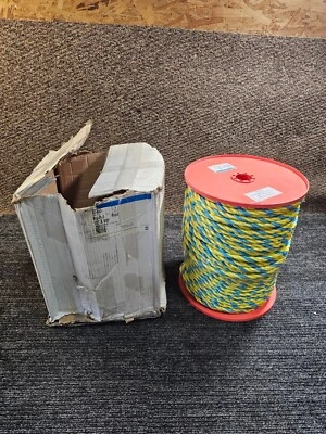 Ideal 1/2 英寸直径 X 600 英尺长专业拉聚丙烯绳蓝色/黄色 31-850 — 第 1/4 张图片