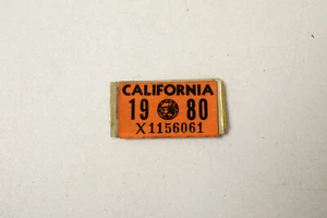 California Vehicle Registration Tag (R3B) 1980 Orange Peeled Used - Picture 1 of 3