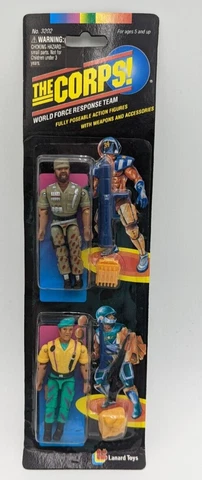 VTG 1992 Lanard Toys 2 Pack Large Sarge & Hammer Figures Sealed New MOC Cover