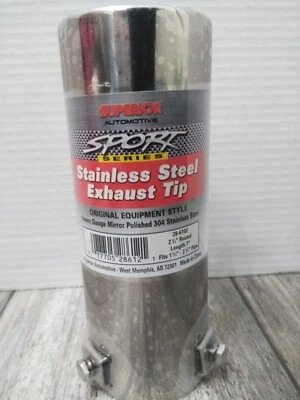 Superior Automotive Sport aço inoxidável S. peça de ponta de escape # 28-6102 - 7"L / 2.5"R - Imagem 1 de 4
