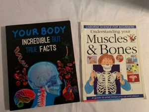 2 Science BOOKS beginner Education Homeschool Body Muscle Bone fact answers - Picture 1 of 10