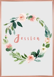 Arte de pared personalizado para decoración de guardería nuevo regalo para bebé para niña - Imagen 1 de 2