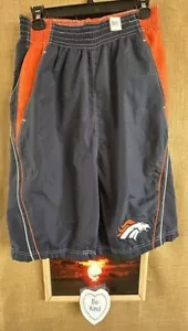 NFL Team Apparel men’s Denver Broncos swim trunk L blue orange inner mesh relaxe - Picture 1 of 5