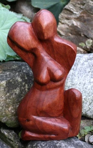 Skulptur Liebespaar Holz Holzskulptur Figur Liebespaar Holzfigur Liebe Dekofigur - Bild 1 von 2