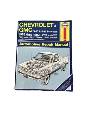 Haynes 1982-1992 Chevy Chevrolet S-10 GMC S-15 2WD/4WD manual de serviço de reparo - Imagem 1 de 4