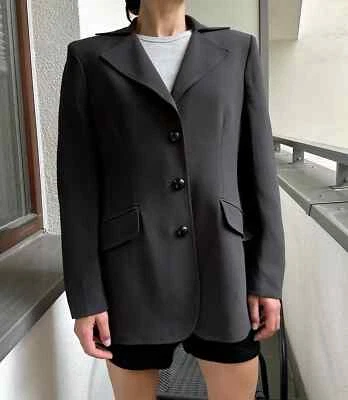 DDP Moschino Cheap and Chick Blazer Jacket Gray Womens Coat Size UK12 US10 IT44 - Image 1 of 4