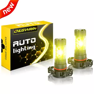 5202/H16 LED Fog Light Bulbs For Chevy Silverado 1500 2500HD 2007-2015 Yellow - Foto 1 di 13