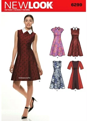 NEW LOOK 6299 MISSES' DRESSES sewing pattern in 4 Styles - Sizes 8 - 20 - Image 1 of 4