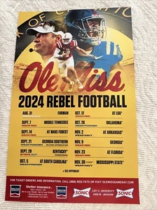 Ole Miss Official 2024 Rebel Football Schedule - Picture 1 of 12