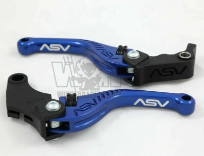 Aprilia RSV4 R RR Factory 2010-24 Tuono V4 2017-24 ASV F3 Lever Set Blue Short - Image 1 of 4