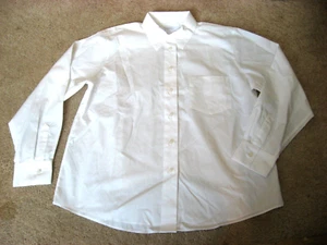 Damen weiß Foxcroft faltenfrei Langarm Bluse Shirt Top 12 - Bild 1 von 1