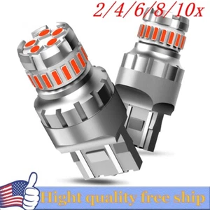 2/4X AUXITO 7444 7443 7440 LED RED Strobe Flash Blinking Brake Stop light bulb - Picture 1 of 20