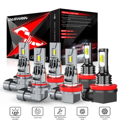 For Mitsubishi Montero Sport 05-15 LED Headlight Hi/Lo Beam Fog Light Bulb Combo - Image 1 of 4