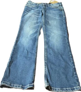 Silver Jeans NWT Girls Light Denim Tammy Slim Bootcut Jeans! Sz 8 24x24 - Picture 1 of 6