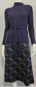Kim Rogers ~ Kim Petite Womens 2-Peice Skirt & Sweater Set ~ Purple ~ Size PM - Picture 1 of 13