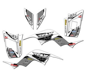 All Years RAPTOR 90 13 FLY White Senge Graphics Kit Compatible with Yamaha - Picture 1 of 7