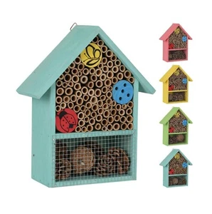 Holz Insekten Bienenhaus Naturholz Käfer Hotel Marienkäfer Unterstand Garten Nest Box - Bild 1 von 24
