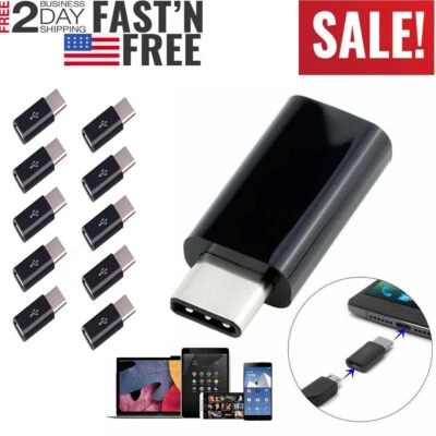10 Pack USB 3.1 Type C  Adapter Converter Connector Converter For Samsung LG  - Image 1 of 4