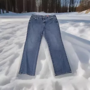 Style & Co Jeans Women Size 14 Straight Leg Stretch Spandex Embroidered Pockets - Picture 1 of 21