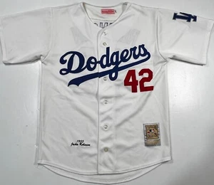 Mitchell and Ness 1955 Brooklyn Dodgers Jackie Robinson Trikot Gr. 48 weiß genäht - Bild 1 von 11