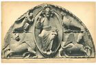 Sculpture In Roof Of Cathedral Facing West Central Door Tympanum France Postcard