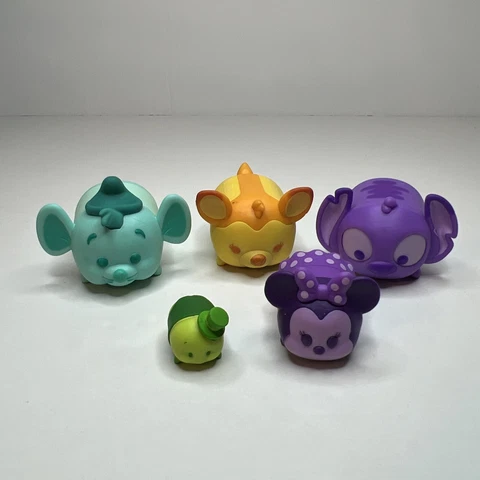 Disney Tsum Tsum Color Pop Set Of 5 Gus, Bambi, Minnie, Stitch, Jiminy Cricket Cover