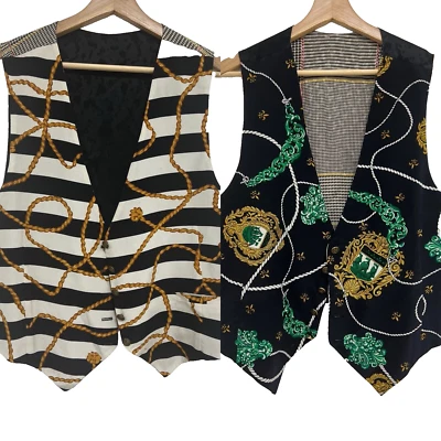 TAPP Vintage tapestry vest Men Silk USA handmade Multicolor Size Large A000649 - Image 1 of 4