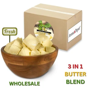 Shea Butter, Cocoa Butter,  Mango Butter 100% Pure Body Butter Blend MANCOSHEA - Picture 1 of 47