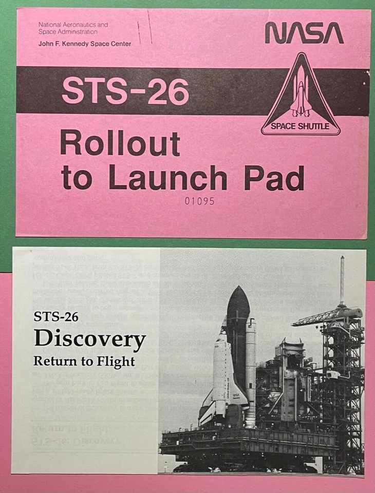 STS-26 ROLLOUT TO LAUNCH PAD NASA VEHICLE PERMIT PASS & RETURN TO FLIGHT SHEET - Image 1 of 1