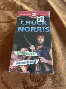 CHUCK NORRIS VHS Breaker Breaker & Lone Wolf Mcquaid 1997 Sealed - Picture 1 of 2