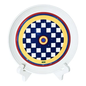 Irokesen Porzellan OPTICON Peter Max Schachbrett Pop Art Retro Speiseteller - Bild 1 von 7