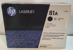HP 81A Black Original LaserJet CF281A Toner Cartridge Genuine OEM New Sealed - Picture 1 of 8