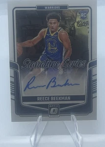 REECE BEEKMAN 2024-25 DONRUSS OPTIC SIGNATURE SERIES ROOKIE A RC AUTO Q4523 - Picture 1 of 2